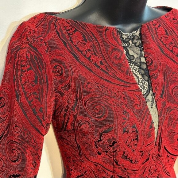 Stunning custom made bespoke brocade cocktail dress size xxs - Picture 4 of 8